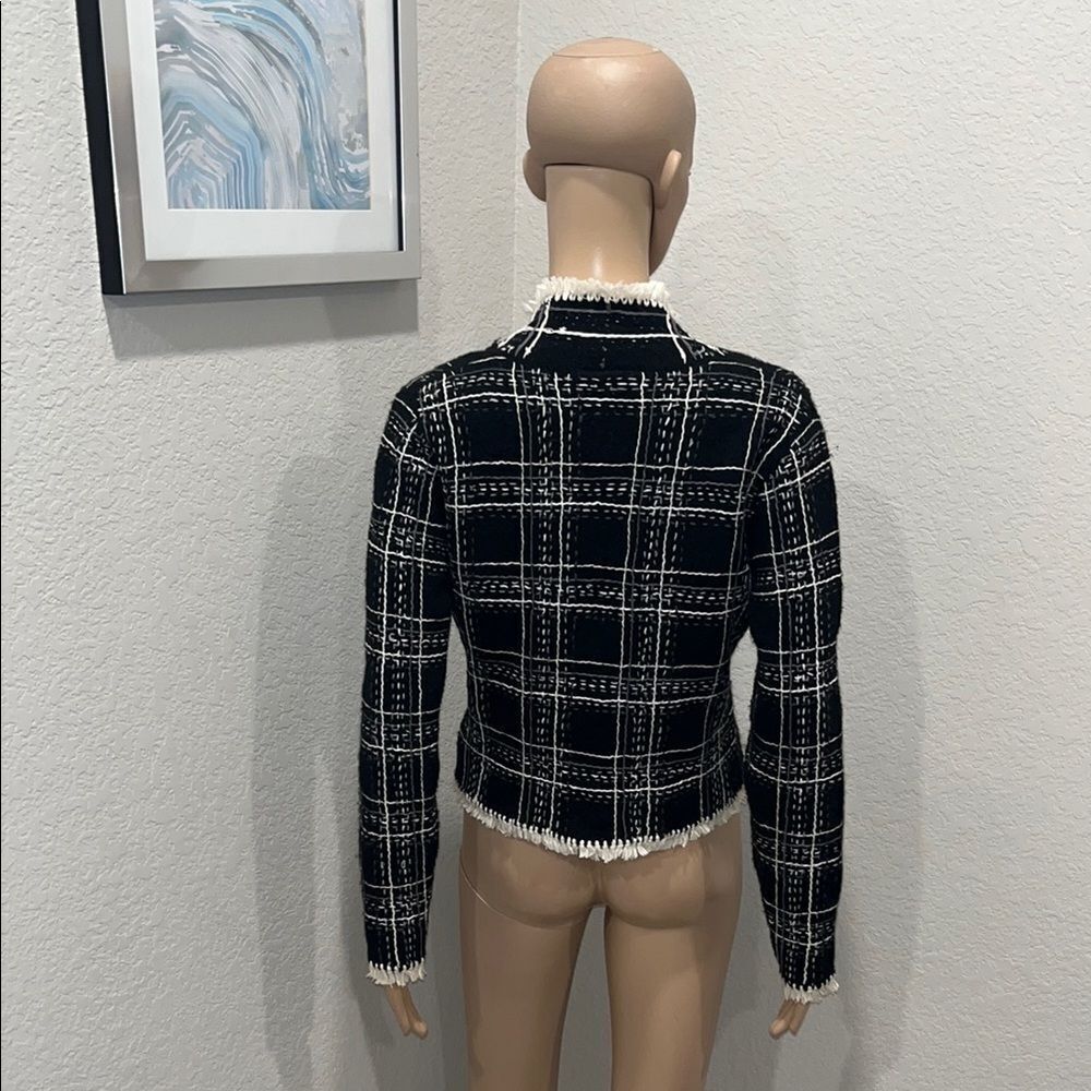 Vintage Harold’s-Women's Black and White Plaid Jacket - Picture 6 of 6